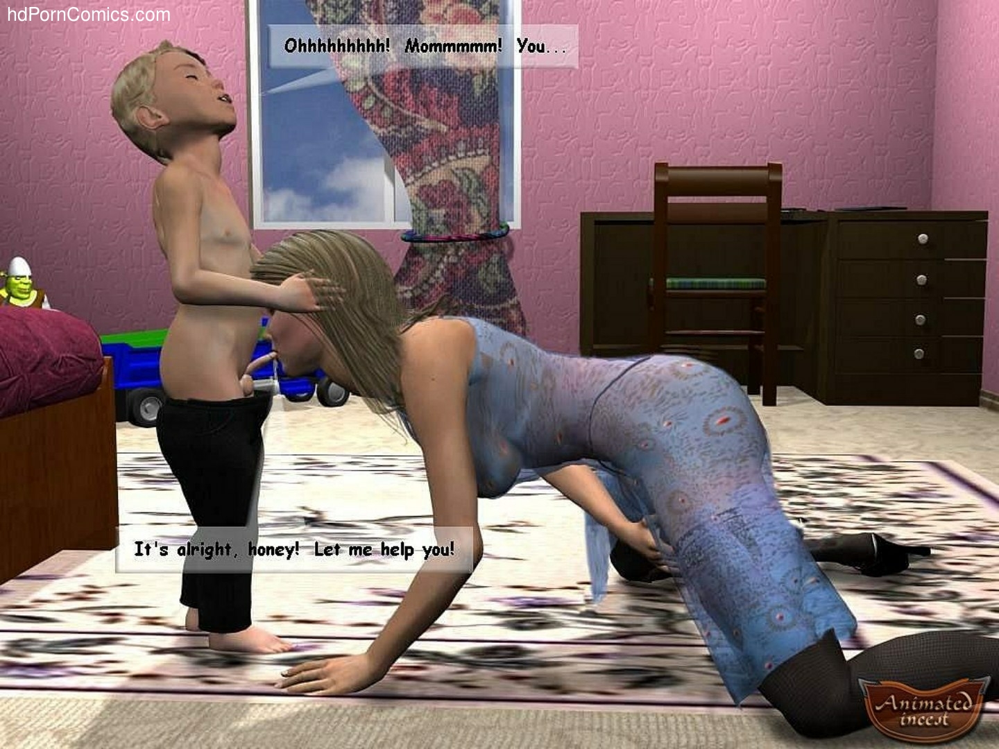 Son discovers his first pollution12 free sex comic